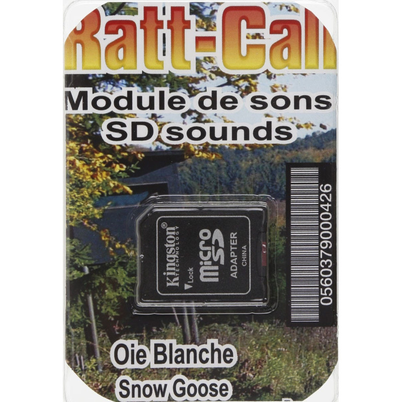 RATTCALL Carte mémoire Micro SD avec 7 sons - Oie blanche