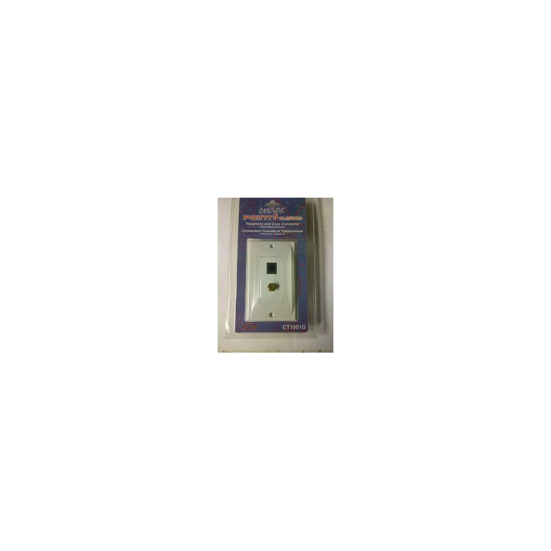 WALL SOCKET 1 COAX AND 1 PLA1001G Telephone