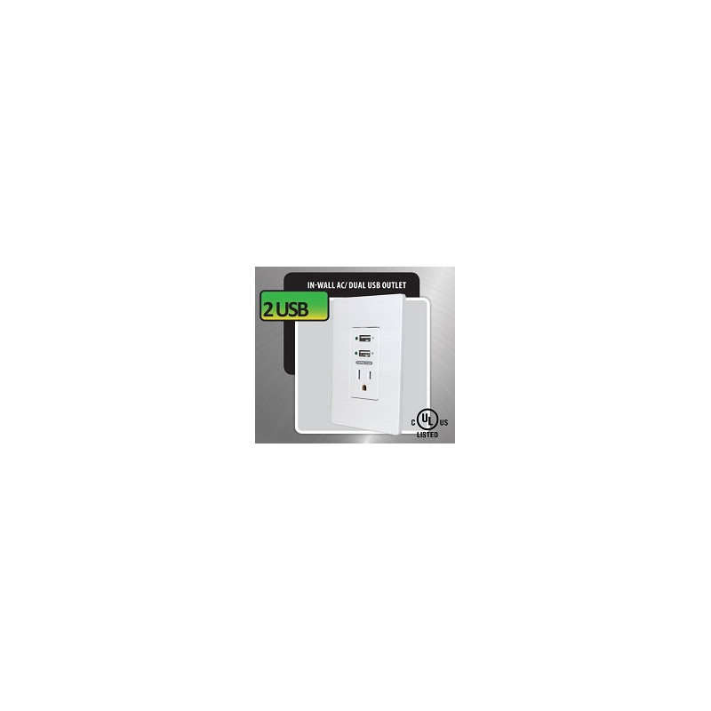Bestcost.ca Prise Murale et Chargeur 2x Port USB (2.4A) MWP2 - NEUF