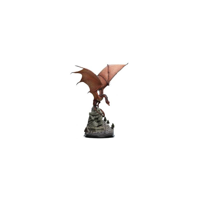 Le seigneur des anneaux -  figurine de smaug le fire-drake -  premium collectible