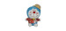 Doraemon -  peluche aloha rouge (15 cm)