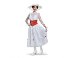 Mary poppins -  costume deluxe de mary poppins (adulte)