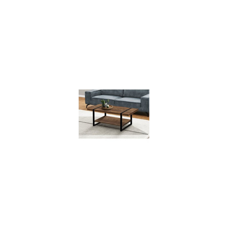 I-2850 Table à café (faux bois/metal noir)