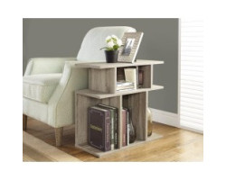 I-2476 End table 24”H old wood style (dark taupe)