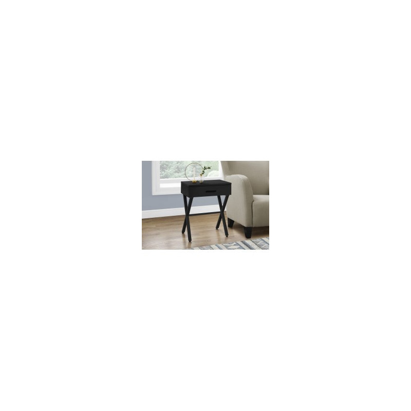 I-3605 Side table with drawer (black)