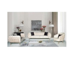 Vanilla Sofa Set 3pcs (White)