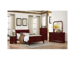 Louis Philippe 60" 4pc bedroom set (martini cherry)