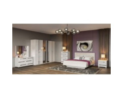 Extaza 60" 6pc Bedroom Set (White)
