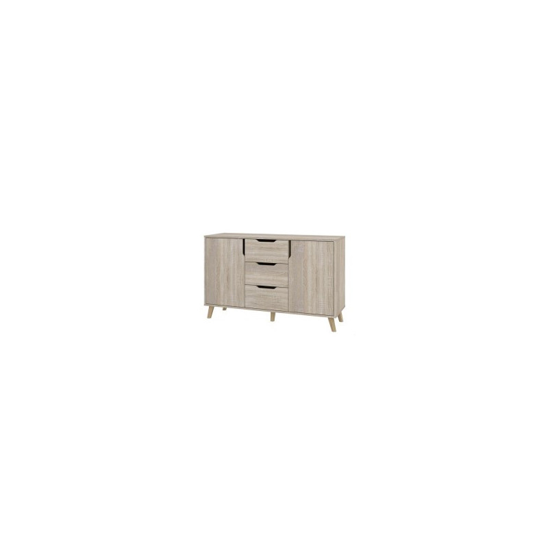 Retro K-3+2 desk with 3 drawers and 2 compartments (truffle)