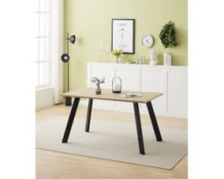 S-163 Table (texture bois/noir)