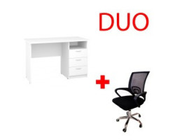COMBO Bureau  (blanc) + chaise
