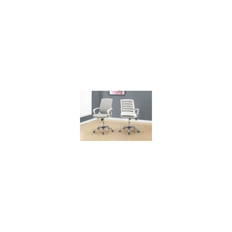I-7225 Chaise de Bureau / Multiposition (blanc/gris)