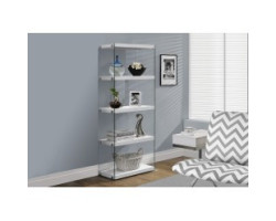 I-3289 Etagere - 60"H / White gloss with tempered glass