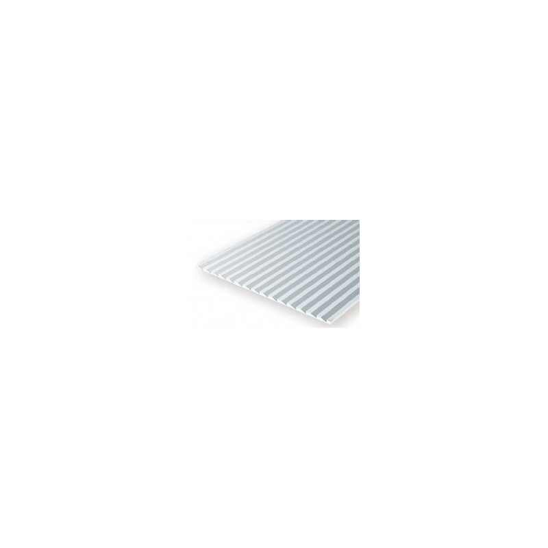 Evergreen -  feuille de polystyrène épais blanc opaque .040" nov sid 6x12 espacement .083 1pc