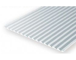 Evergreen -  feuille de polystyrène épais blanc opaque .040" nov sid 6x12 espacement .150 1pc