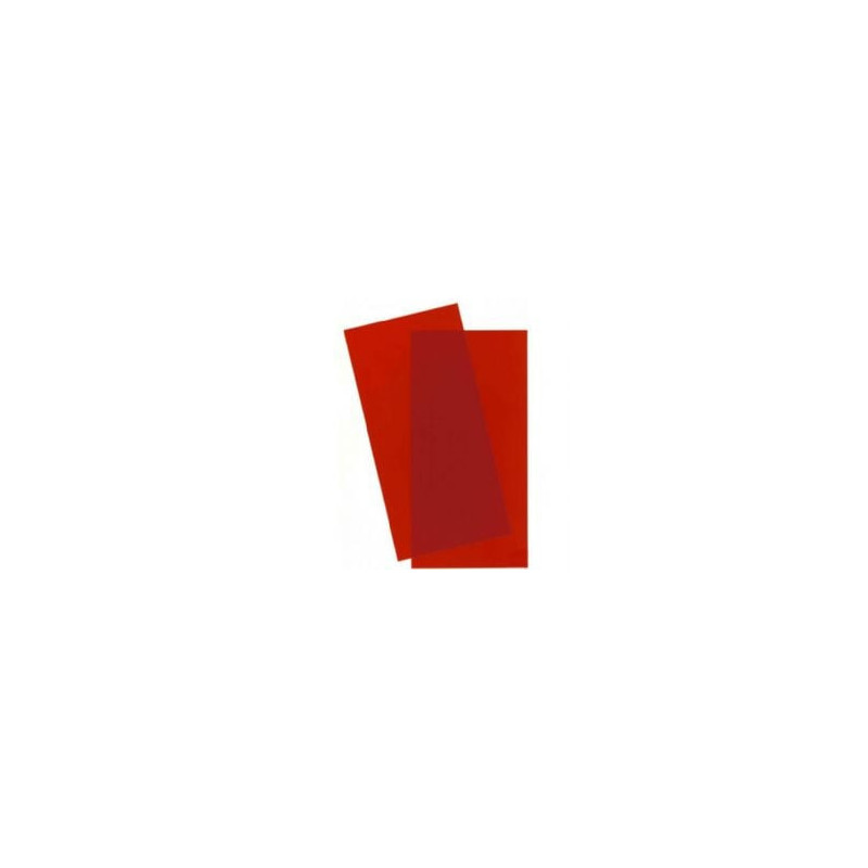 Evergreen -  feuilles de polystyrène de couleur rouge transparent 6" x 12" (15cm x 30cm)