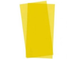 Evergreen -  feuilles de polystyrène de couleur jaune transparent 6" x 12" (15cm x 30cm)