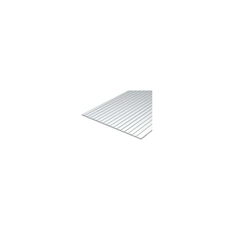 Evergreen -  feuille de polystyrène épaisse blanc opaque .040" espacement .030 6x12 1pc