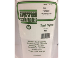 Evergreen -  .050" opaque white polystyrene v groove siding