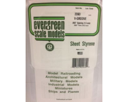 Evergreen -  .060" opaque white polystyrene v groove siding