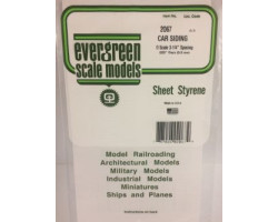 Evergreen -  .067" opaque white polystyrene o scale freight car siding