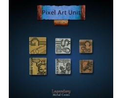 Legendary metal coins -  pixel art units