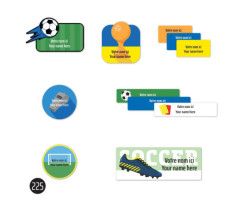 School labels - Soccer