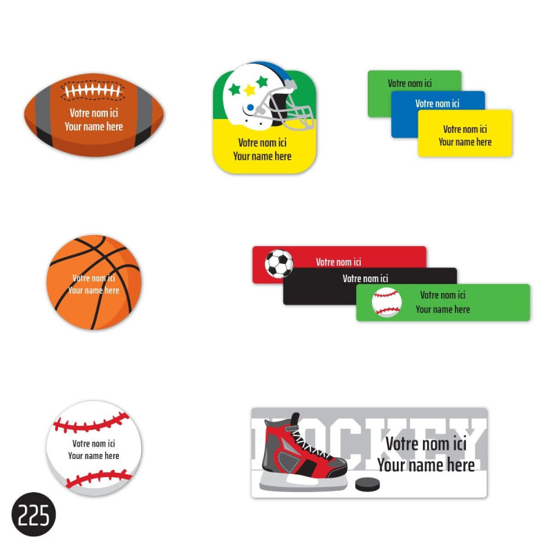 School labels - Sports