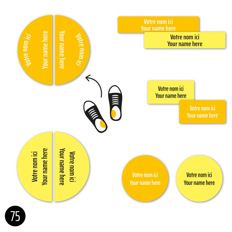 Personalized Mini Labels - Yellow