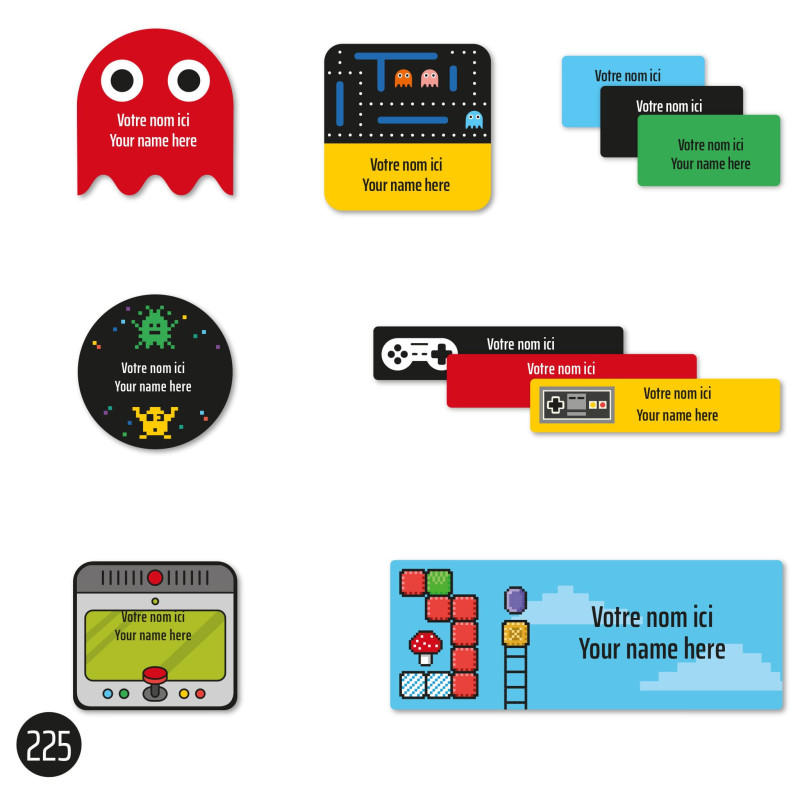 School Labels - Video Games