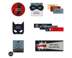 School labels - Superheroes