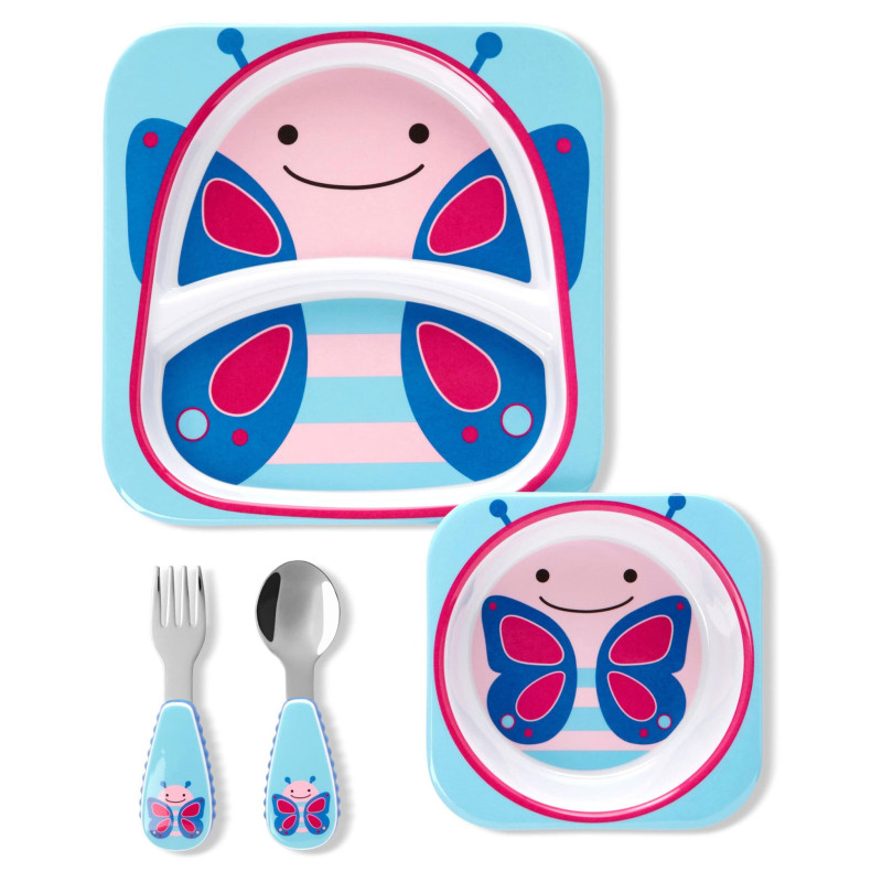 Zoo 4 Piece Dinnerware Set - Butterfly