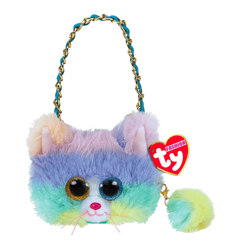 Plush Cat Handbag - Heather