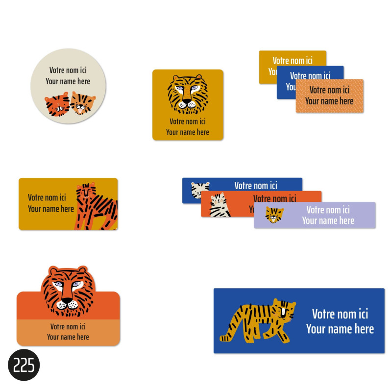 School labels - Tigers