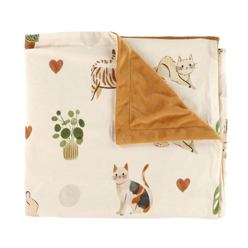 Origami Maison Couverture Chamois Jersey - Chats