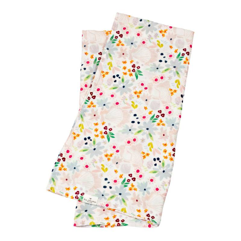 Bamboo Muslin Blanket - Floral Shell