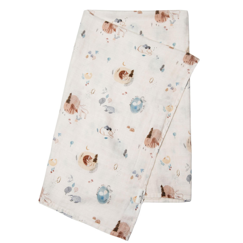 Loulou Lollipop Couverture Mousseline Bambou - Cozy Forest