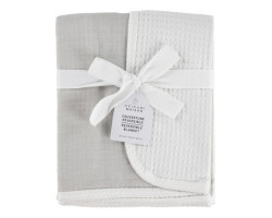 Embossed Muslin Blanket - Plain Gray