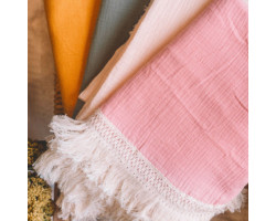 Fringe Blanket - Pink
