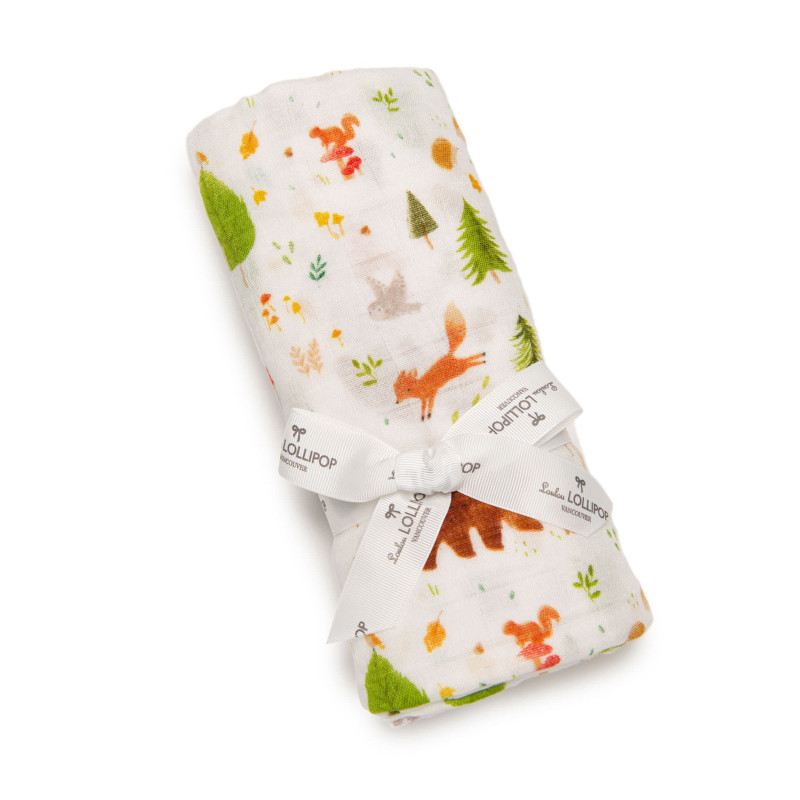 Loulou Lollipop Couverture Mousseline Bambou - Amis de la Forêt