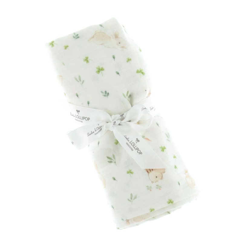 Bamboo Muslin Blanket - Rabbits