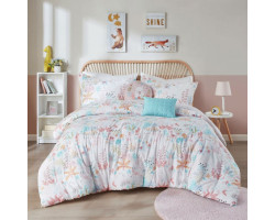 5 Piece Comforter Double/Queen Bed - Iris Woodland