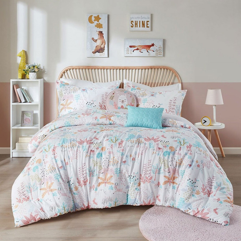 5 Piece Comforter Double/Queen Bed - Iris Woodland