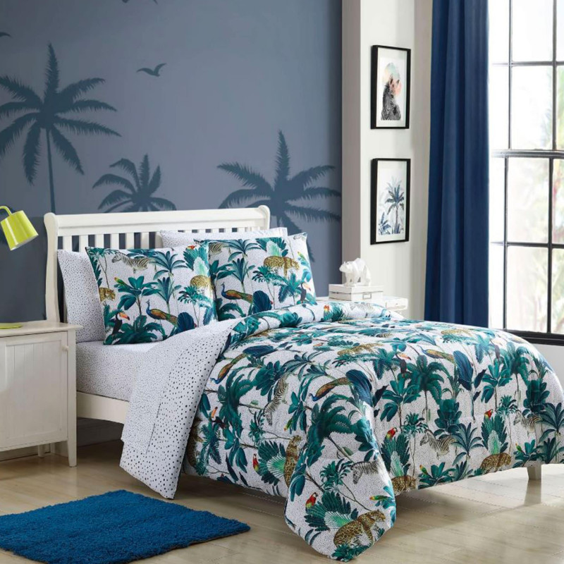Comforter Single Bed - Jungle Palm Tree