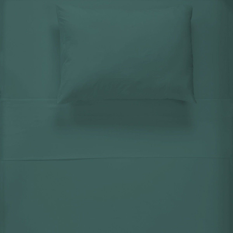 Single Flannel Sheet Set - Plain Green