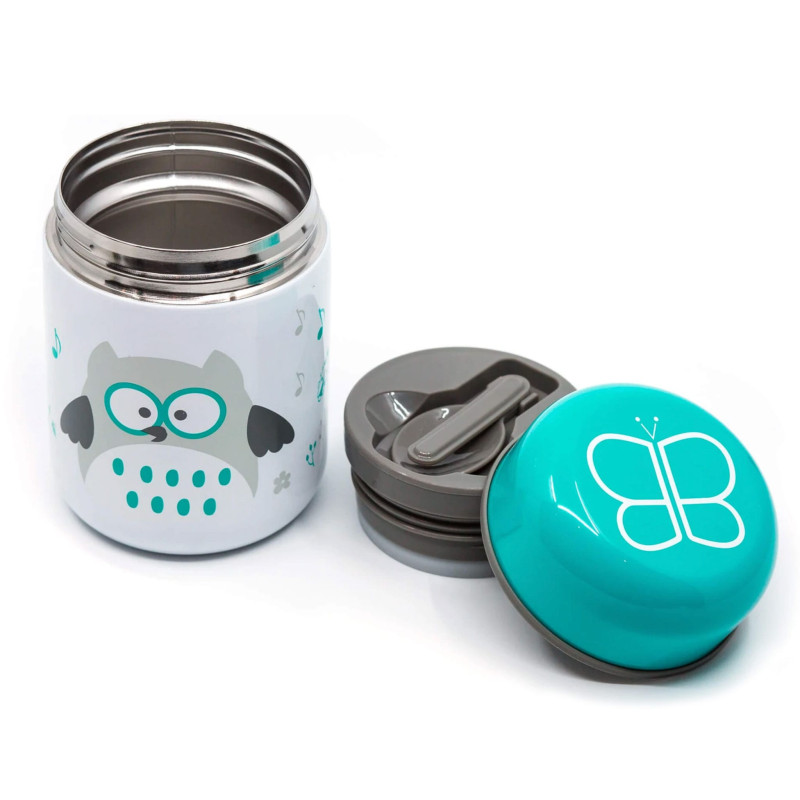 Foöd Insulated Container with Spoon and Bowl - Aqua