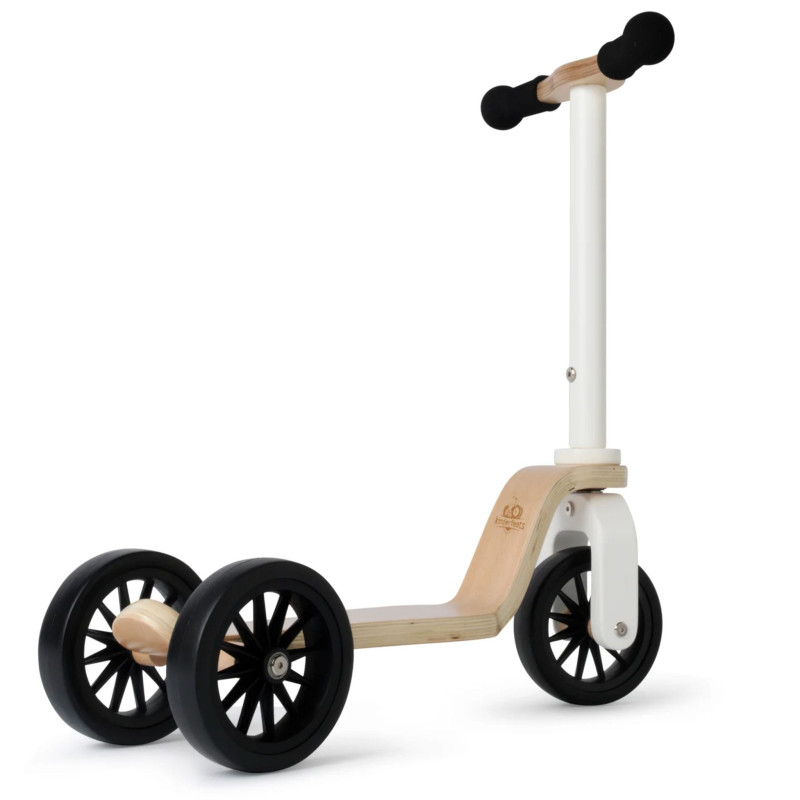 Kinderfeets Trottinette Kinderscooter - Naturel / Blanc