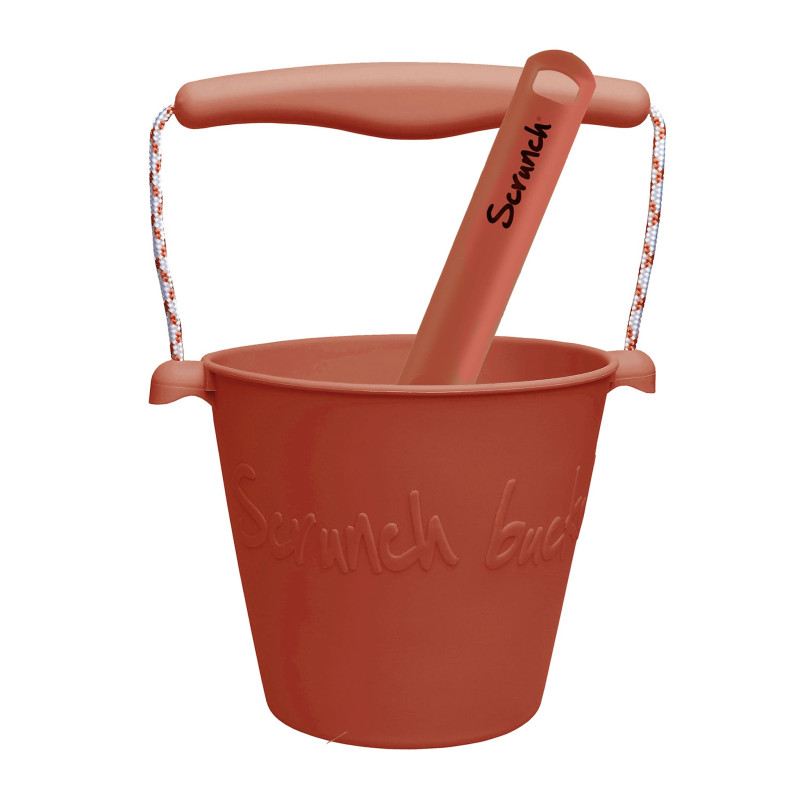 Bucket with Shovel - Rust