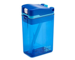 Drink in the Box Contenant avec Paille 8oz- Bleu