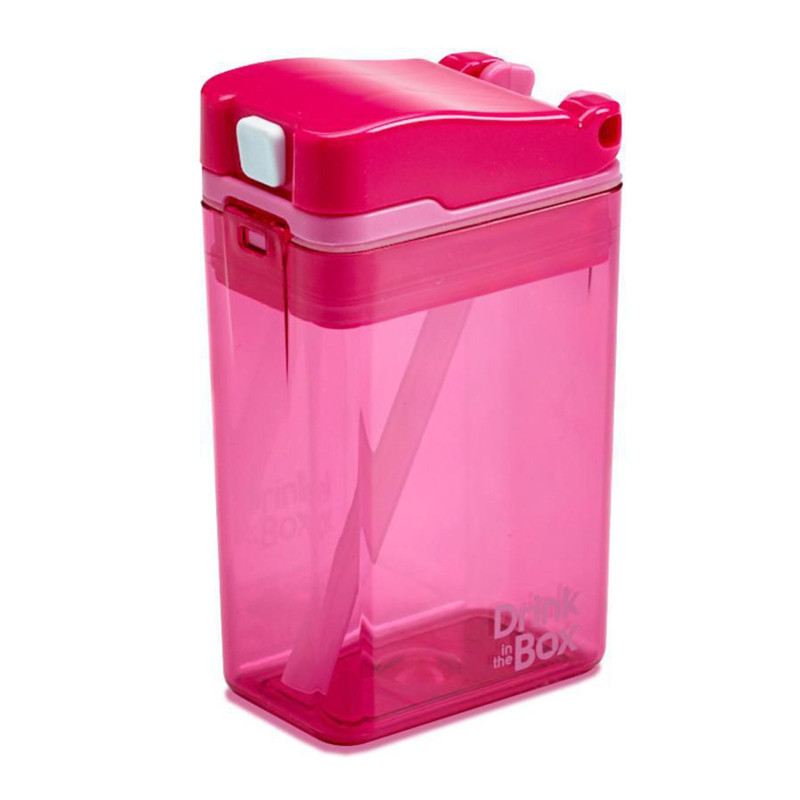 Drink in the Box Contenant avec Paille 8oz- Rose